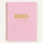 Blush Pink Goals Personalisiertes Notebook zu tun Notizblock (Vorderseite)
