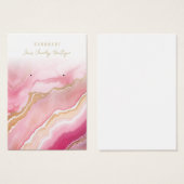 Blush Pink Gold Agate Display Cards sammeln (Vorne & Hinten)