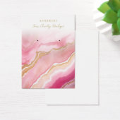 Blush Pink Gold Agate Display Cards sammeln (Schreibtisch)