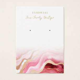 Blush Pink Gold Agate Display Cards sammeln