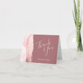 Blush Pink Gold Agate Dusty Rose Hochzeit Vielen D Karte (Vorderseite)