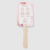 Blush Pink Gold Agate Hochzeitsprogramm Fächer (Rückseite)