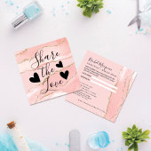 Blush Pink Gold Agate Marmor Empfehlungskarte