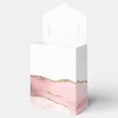 Blush Pink Gold Agate Script Erste Kommune Geschenkschachtel (Geöffnet)