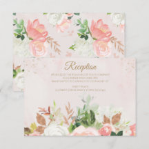 Blush Pink Gold Aquarell Empfang Card