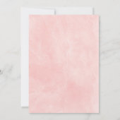 Blush Pink Gold Aquarellblume Girl Babydusche Einladung (Rückseite)