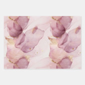 Blush Pink Gold Blätter Abstraktes Brautparty (Vorderseite 3)