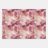 Blush Pink Gold Blätter Blumenmuster Brautparty (Vorderseite 3)
