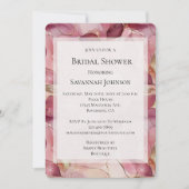 Blush Pink Gold Blätter Brautparty Einladung (Vorderseite)