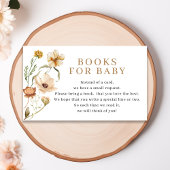 Blush Pink Gold Blumenbücher für Babydusche Begleitkarte