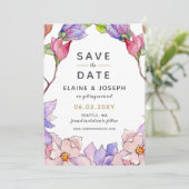 Blush Pink Gold Blumengarten Botanische Hochzeit Einladung (Stehend Vorderseite)