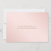 Blush Pink Gold Blumenzehen speichern die Datumska Save The Date (Rückseite)