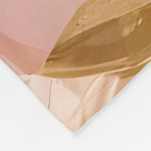 Blush Pink Gold Boho Blätter Moderne Sammlung Fleecedecke (Ecke)