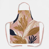 Blush Pink Gold Boho Blätter Moderne Sammlung Schürze (Vorderseite)