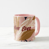 Blush Pink Gold Boho Blätter Moderne Sammlung Tasse (VorderseiteRechts)