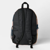 Blush Pink Gold Boho Blätter Populäre Sammlung Bedruckter Rucksack (Rückseite)