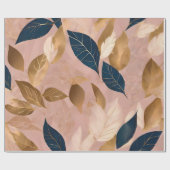 Blush Pink Gold Boho Blätter Populäre Sammlung Geschenkpapier (Flach)