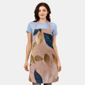 Blush Pink Gold Boho Blätter Populäre Sammlung Schürze (Getragen)