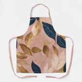 Blush Pink Gold Boho Blätter Populäre Sammlung Schürze (Vorderseite)