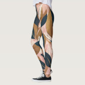 Blush Pink Gold Boho Blätter Trendy Collection Leggings (Links)