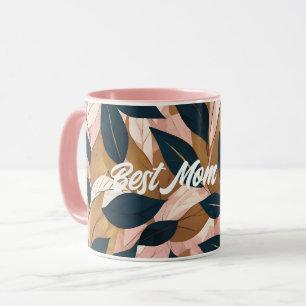 Blush Pink Gold Boho Blätter Trendy Collection Tasse