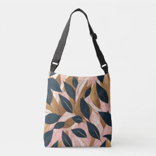 Blush Pink Gold Boho Blätter Trendy Collection Tragetaschen Mit Langen Trägern