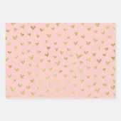 Blush Pink Gold Boho Herz Geschenkpapier Set (Vorderseite)