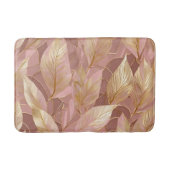 Blush Pink Gold Boho Moderne Blätter Sammlung Badematte (Vorderseite)