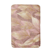 Blush Pink Gold Boho Moderne Blätter Sammlung Badematte (Vorderseite Vertikal)