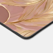 Blush Pink Gold Boho Moderne Blätter Sammlung Schreibtischunterlage (Ecke)