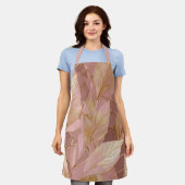 Blush Pink Gold Boho Moderne Blätter Sammlung Schürze (Getragen)
