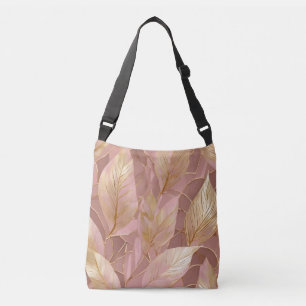 Blush Pink Gold Boho Moderne Blätter Sammlung Tragetaschen Mit Langen Trägern