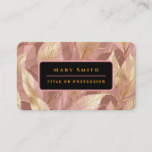 Blush Pink Gold Boho Moderne Blätter Sammlung Visitenkarte (Vorderseite)
