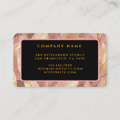 Blush Pink Gold Boho Moderne Blätter Sammlung Visitenkarte (Rückseite)