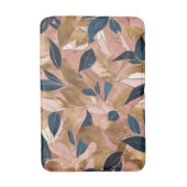 Blush Pink Gold Boho Popular Blätter Collection Badematte (Vorderseite Vertikal)