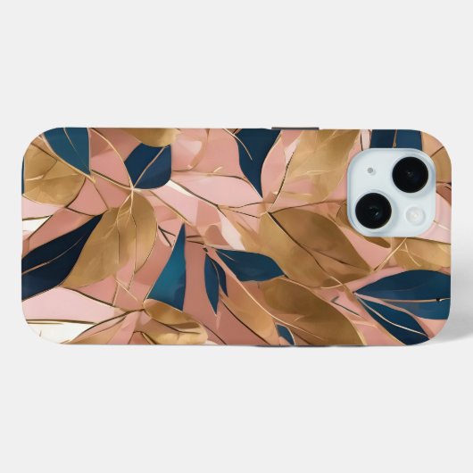 Blush Pink Gold Boho Popular Blätter Collection Case-Mate iPhone Hülle (Rückseite (Horizontal))