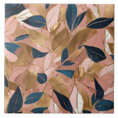 Blush Pink Gold Boho Popular Blätter Collection Fliese (Vorderseite)