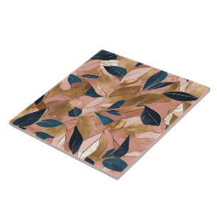 Blush Pink Gold Boho Popular Blätter Collection Fliese