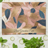 Blush Pink Gold Boho Popular Blätter Collection Geschirrtuch (Gefaltet)