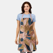 Blush Pink Gold Boho Popular Blätter Collection Schürze (Getragen)