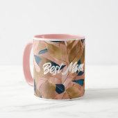 Blush Pink Gold Boho Popular Blätter Collection Tasse (Vorderseite Links)