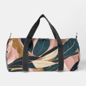 Blush Pink Gold Boho Trendy Blätter Collection Duffle Bag (Rückseite)