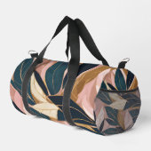 Blush Pink Gold Boho Trendy Blätter Collection Duffle Bag (Rechte Ecke)