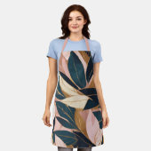 Blush Pink Gold Boho Trendy Blätter Collection Schürze (Getragen)