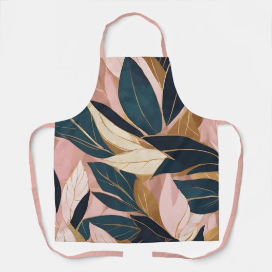 Blush Pink Gold Boho Trendy Blätter Collection Schürze (Vorderseite)