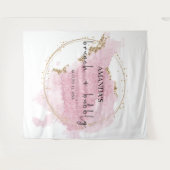 Blush Pink Gold Brunch und Bubbly Foto Hintergrund Wandteppich (Vorderseite (Horizontal))
