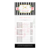 Blush Pink Gold Chair Salon Blumenzettel Werbekarte (Vorne)