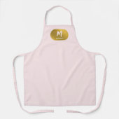 Blush Pink Gold Chic Feminine Monogram Initial Schürze (Vorderseite)