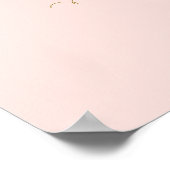 Blush Pink & Gold Chic Hochzeitsfeier ohne Stecker Poster (Ecke)
