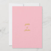 Blush Pink & Gold Circle Save the Date - Hochzeit Einladung (Rückseite)